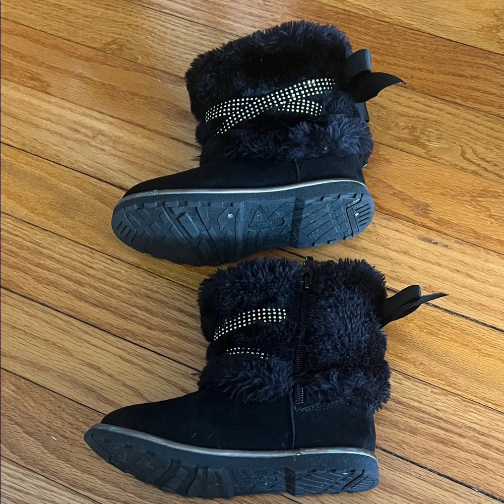 Cozy Black and Tan Kids Boots Bundle, size 10